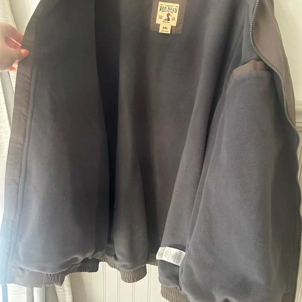 RedHead 3XL Fleece Lined Brown and Black Windbreaker Jacket